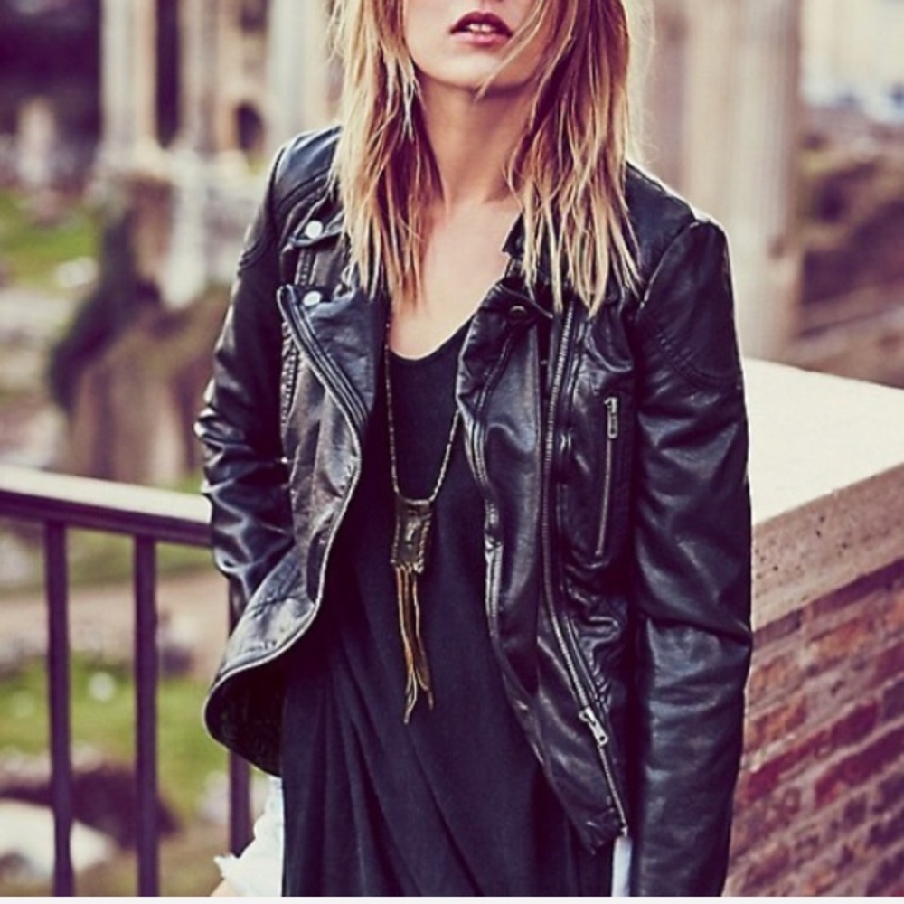 Free people leather jacket